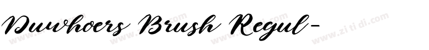 Duwhoers Brush Regul字体转换